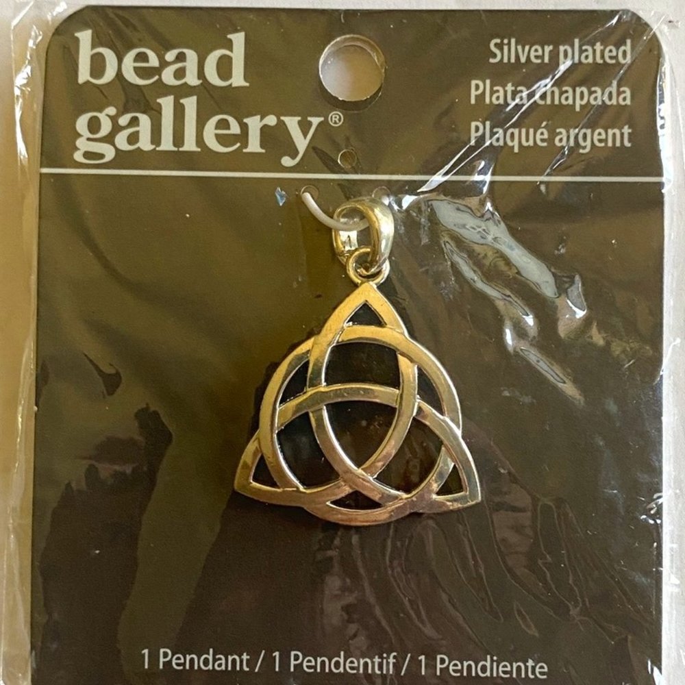 NIB! Bead Gallery ~Celtic Knot Trinity Silverplated Medieval Pendant Jewelry